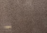 বিল্ডিং ডিজাইনের সামগ্রী ব্রাউন টেকসই 3000 * 1600 ইঞ্জিনিয়ার্ড কোয়ার্টজ স্টোন কাউন্টারটপস