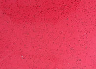 গোলাপ রেড পুনর্ব্যবহৃত গ্লাস কোয়ার্টজ কাউন্টারটপস স্ক্র্যাচ প্রতিরোধ 3000 মিমি এক্স 1400 মিমি